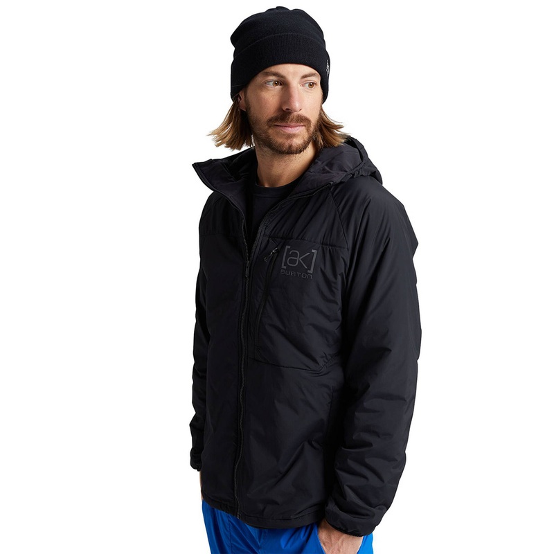 ak Helium Hooded Stretch Insulator Jacket–true black