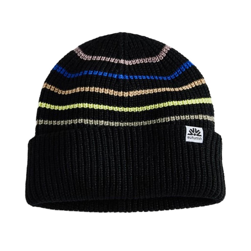 Autumn Retro Beanie – Black/Multi