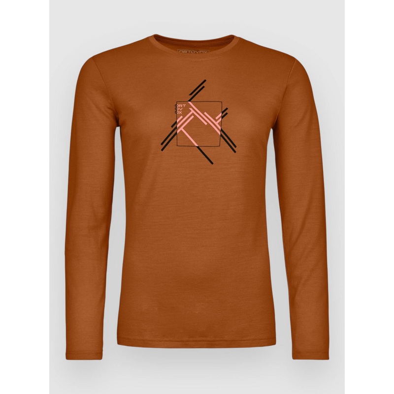 185 Merino Mtn Cutout Base Layer Top–bristle brown