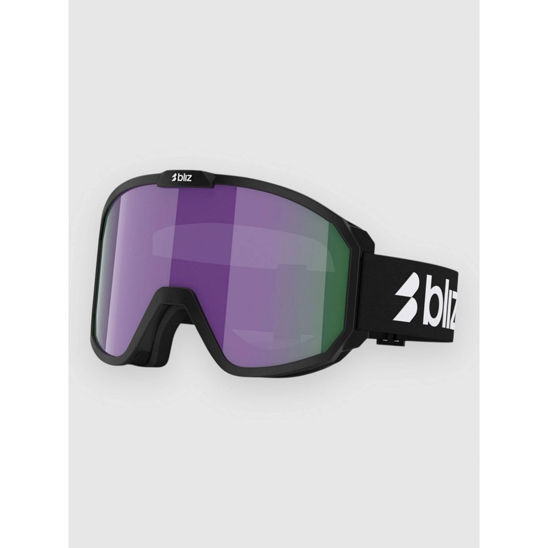 Rave Matte Black Goggle–brown w purple multi