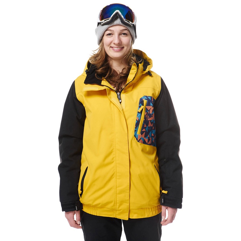 Bebop Jacket–triangle/mustard/black