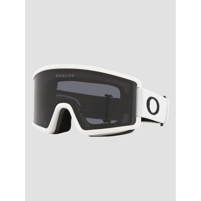 Target Line L Matte White Goggle–dark grey