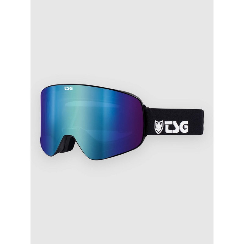 Four Solid Black-Blue Goggle–solid black/blue