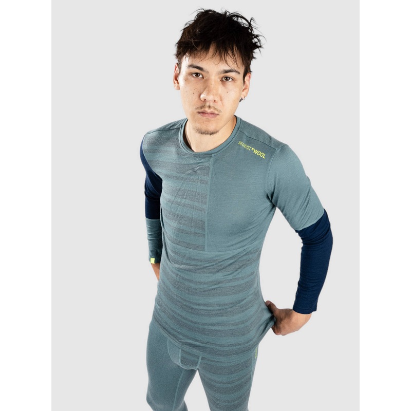 185 Rock ‘N’ Wool Base Layer Top–arctic grey