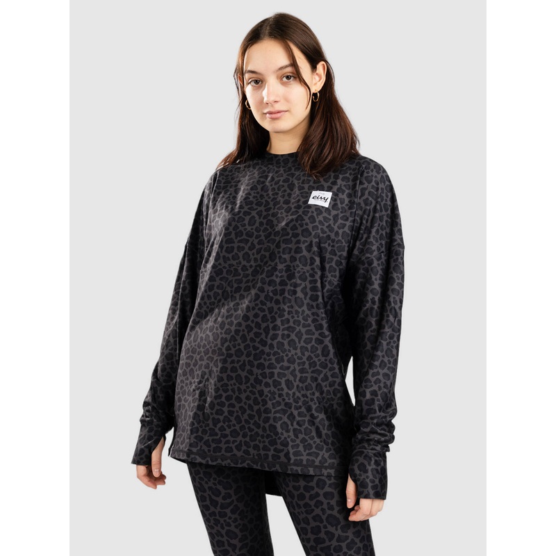 Venture Top Base Layer Top–black leopard