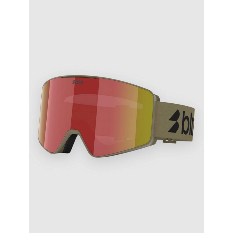 G001 Matte Camo Green Goggle–brown w red multi