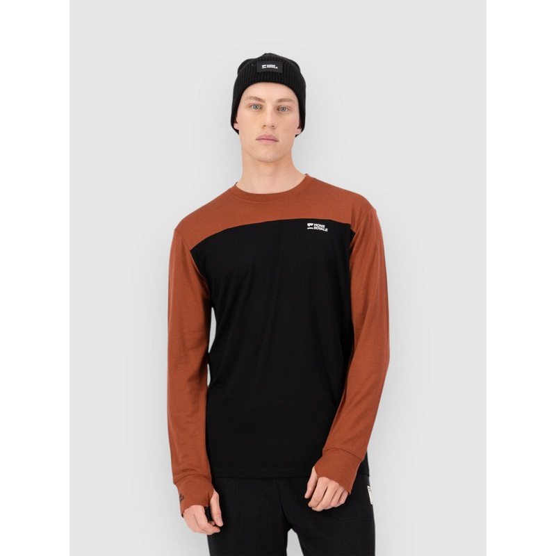 Yotei Merino Base Layer Top–sienna/black