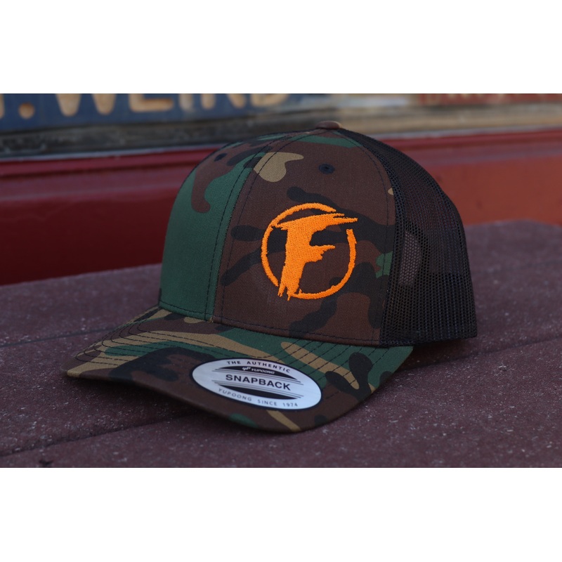 Funtastik Embroidered Snap-Back Hat Camo/Black/Orange