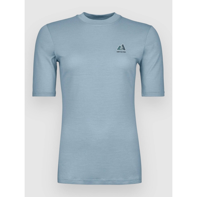 185 Merino Mtn Hug Tech Tee–glacier grey