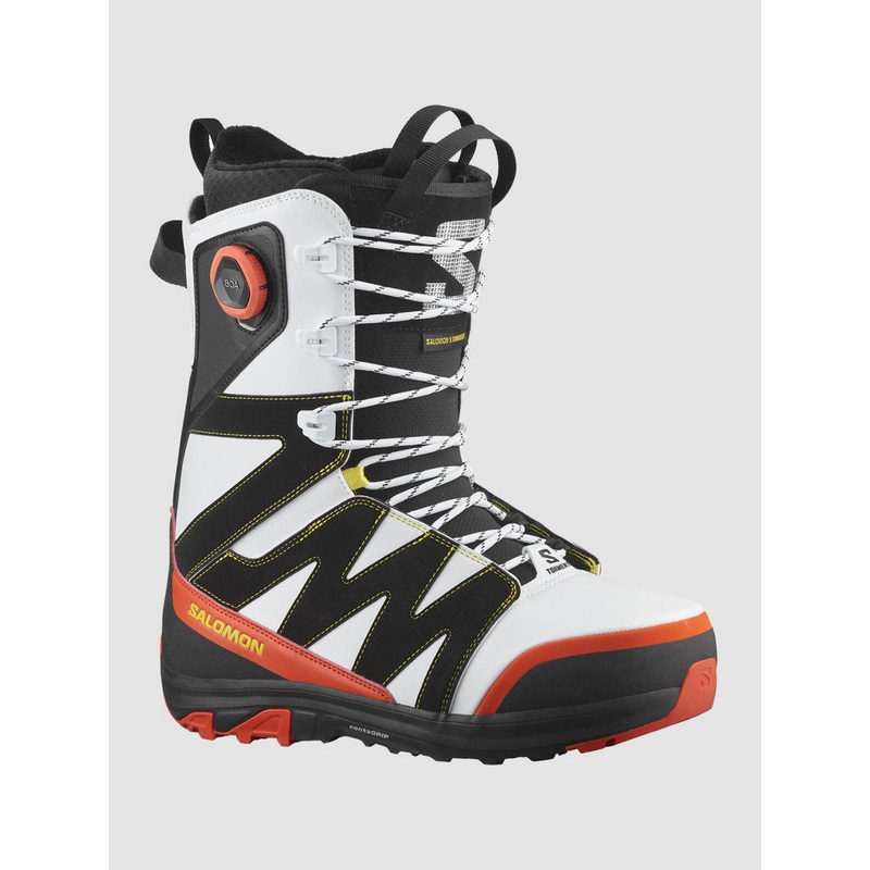 X Approach Lace SJ BOA 2025 Snowboard Boots–white/cherry tomato/black