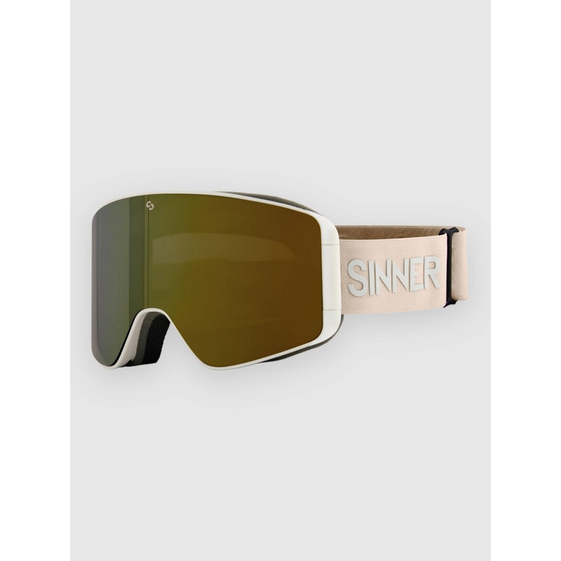 Aura Matte Light Grey (+ Bonus Lens) Goggle–dbl full gold mirror vent