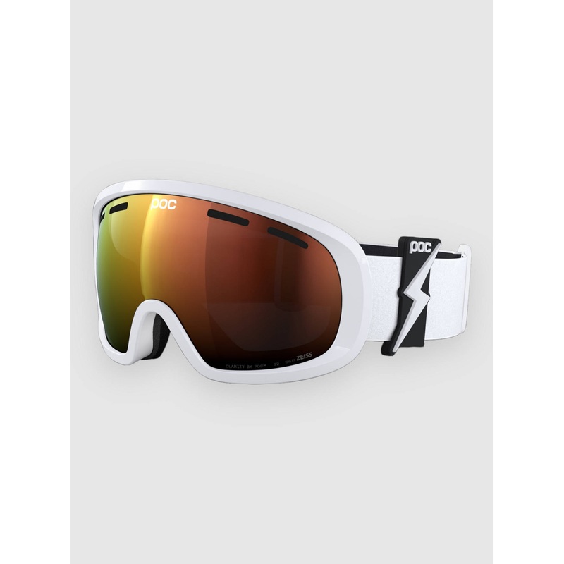 Fovea Mid Blixten White Goggle–partly sunny orange