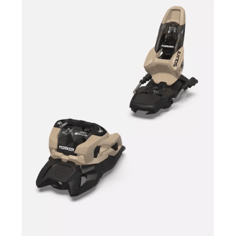 Marker Squire 11 Bindings with 90mm Brakes – Black/Tan