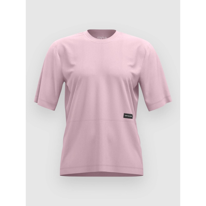 185 Merino Patch Tech Tee–dawn rose 35501