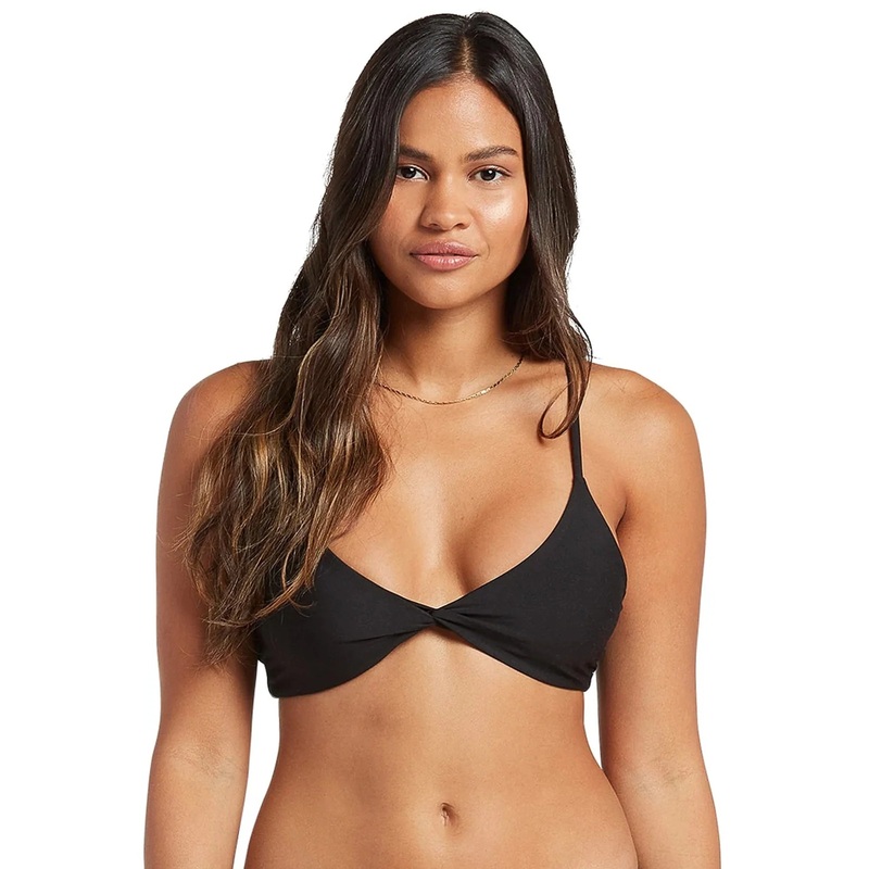 Volcom Simply Solid V Neck Bikini Top