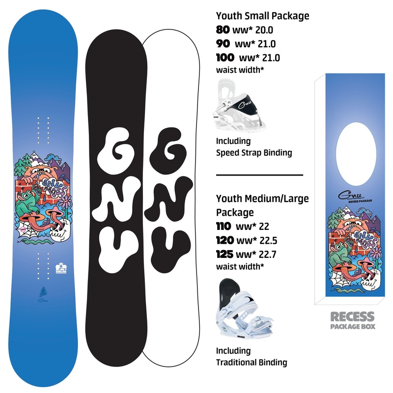 Gnu Recess Snowboard Package 2026