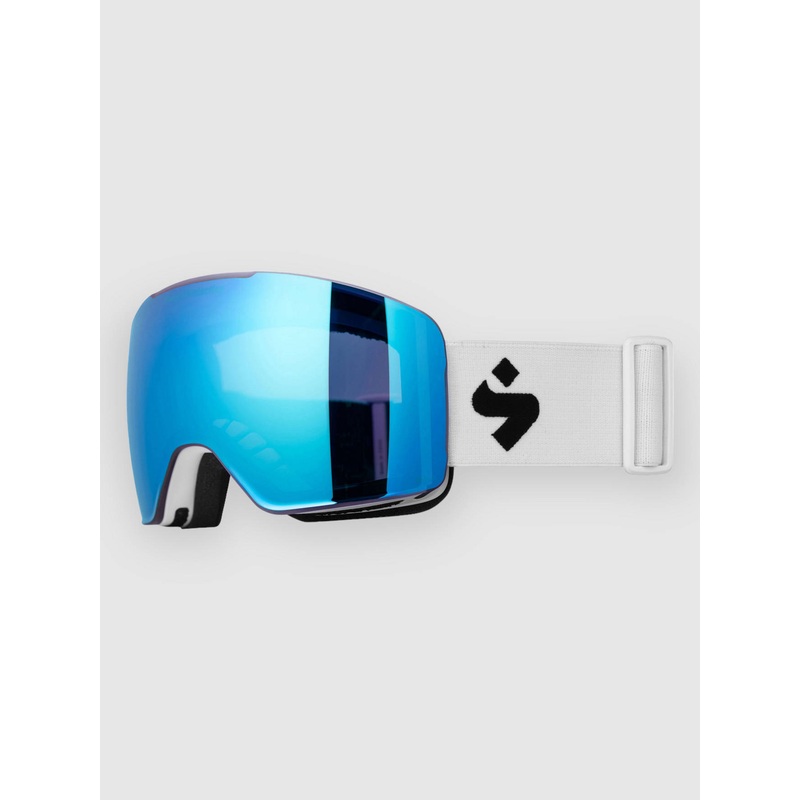 Connor Rig Reflect Satin White Goggle–rig aquamarine