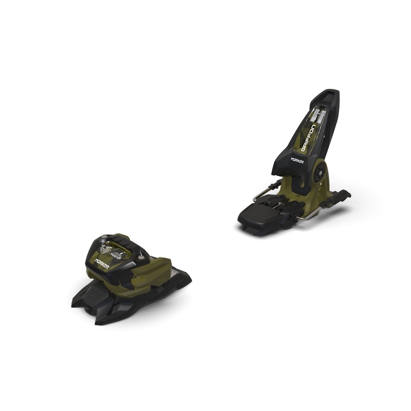 Marker Griffon 13 Bindings with 100mm Brakes – Black/Olive Green
