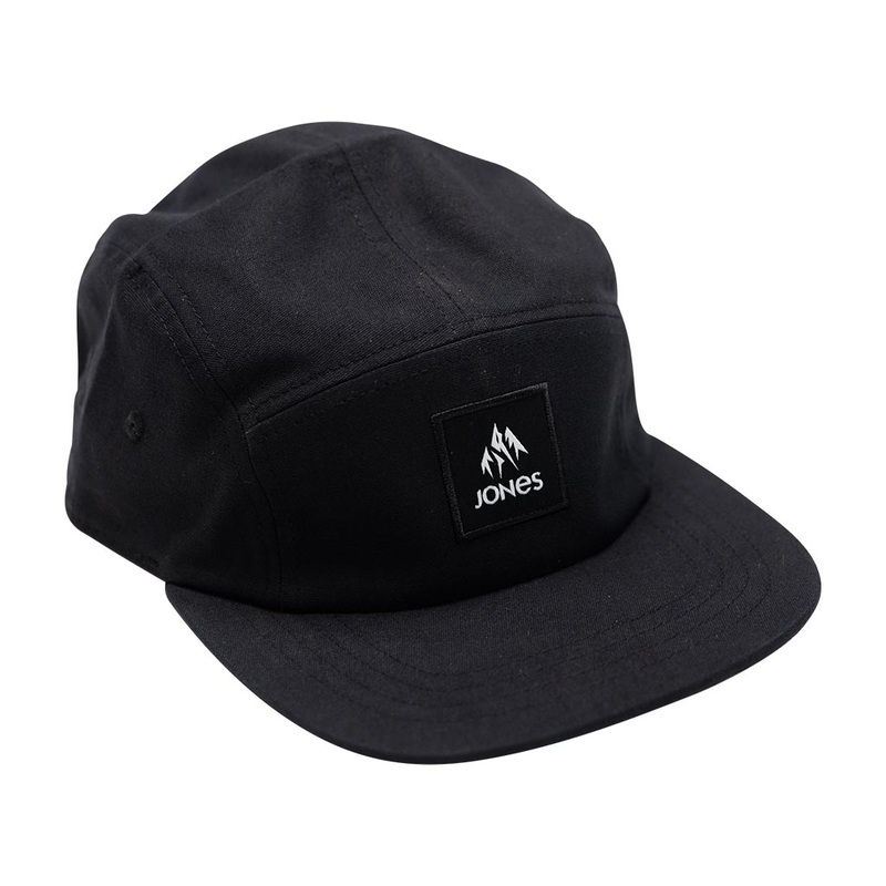 Jones Hakuba 5 Panel Organic Cotton Cap – Stealth Black