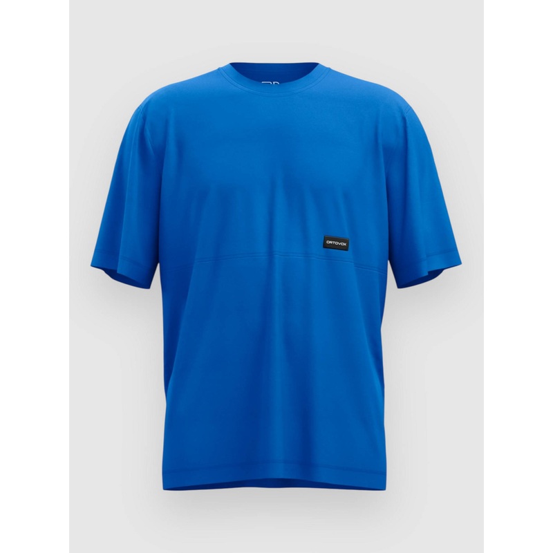 185 Merino Patch Tech Tee–blue note 56601