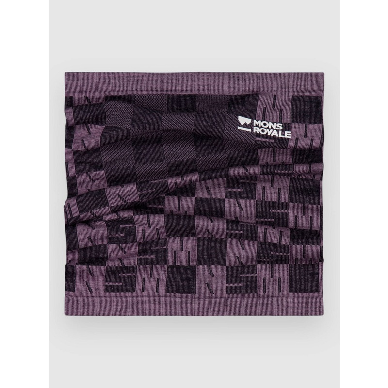 Ascender Merino Neck Warmer–mauve/black