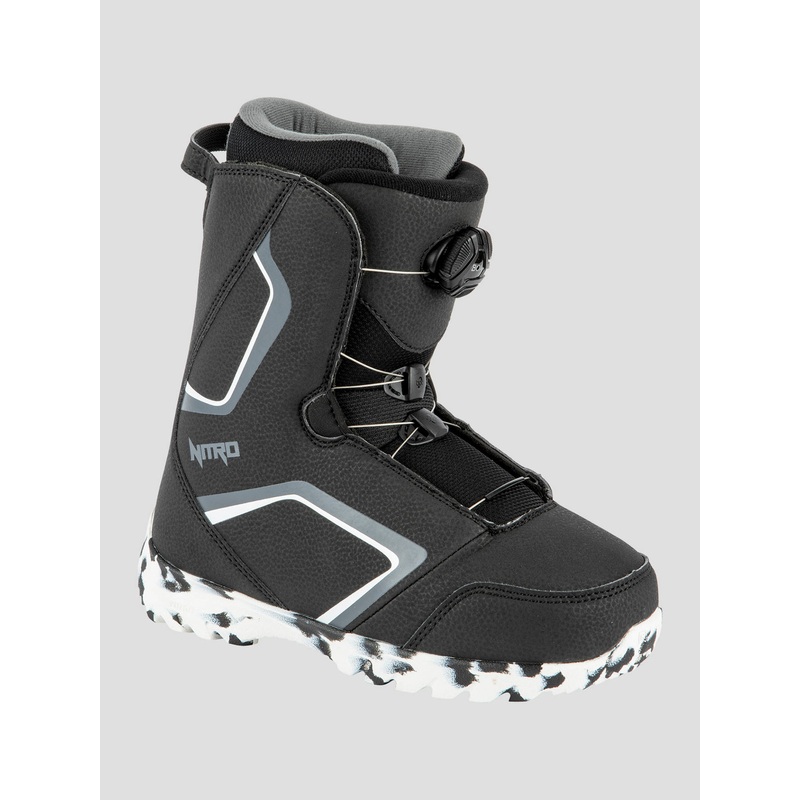 Droid BOA 2023 Kids Snowboard Boots–black/white/charcoal