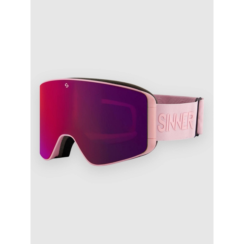 Aura Matte Light Pink (+ Bonus Lens) Goggle–dbl full pink mirror vent