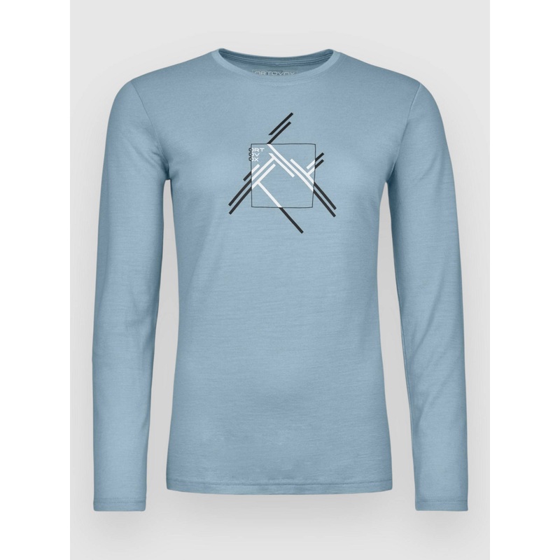 185 Merino Mtn Cutout Base Layer Top–glacier grey