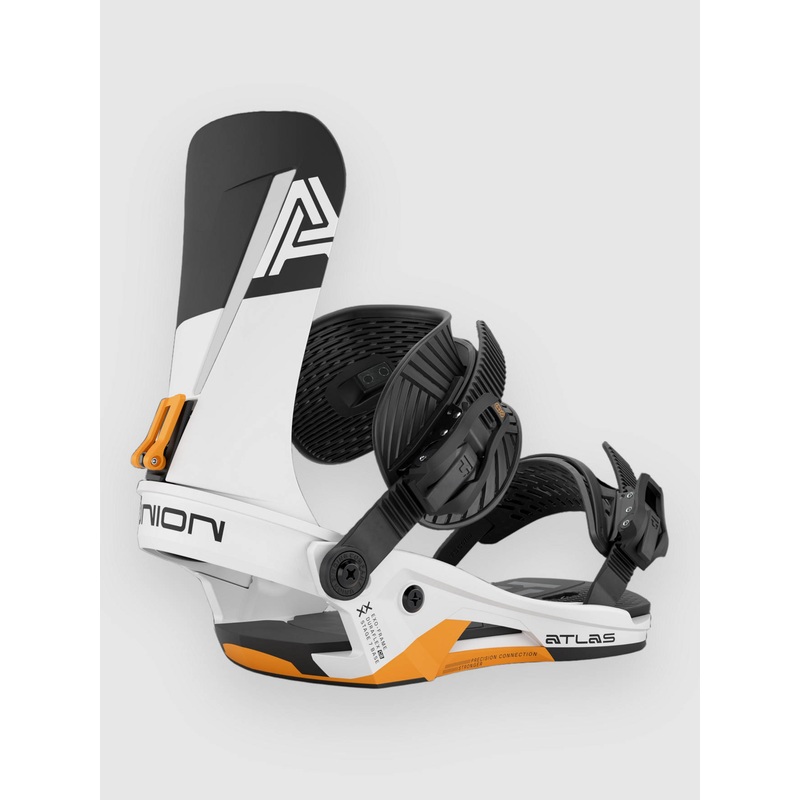 Atlas 2026 Snowboard Bindings–white/orange