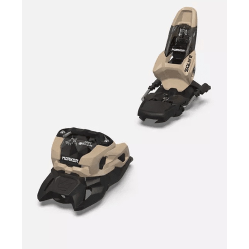 Marker Squire 11 Bindings with 100mm Brakes – Black/Tan