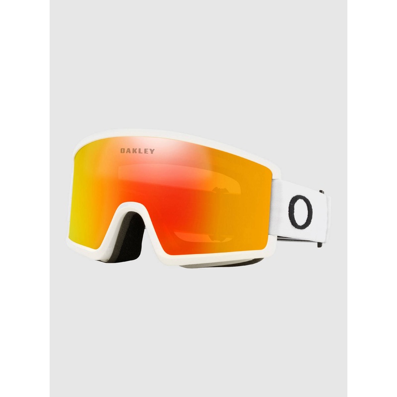 Target Line L Matte White Goggle–fire iridium