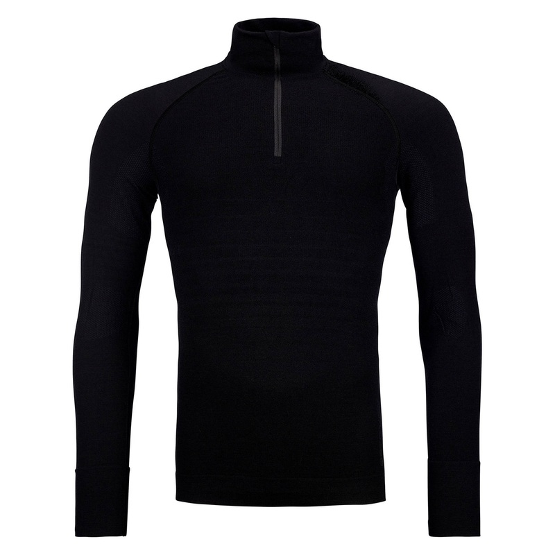 230 Competition Zip Neck Base Layer Top–black raven