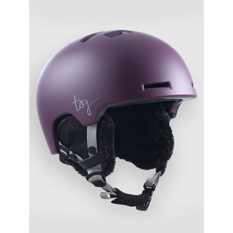 Lotus Solid Color Helmet–satin eggplant