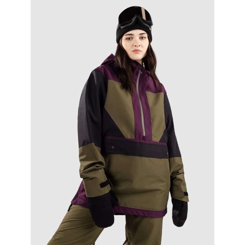 Younts Anorak–olive aubergine black