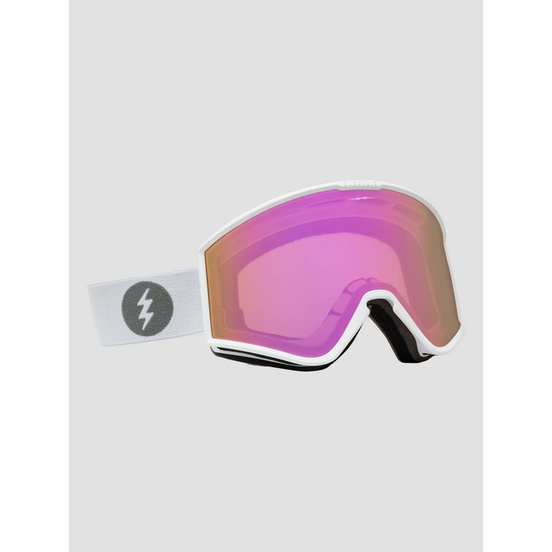 EK1 Matte White Goggle–pink chrome