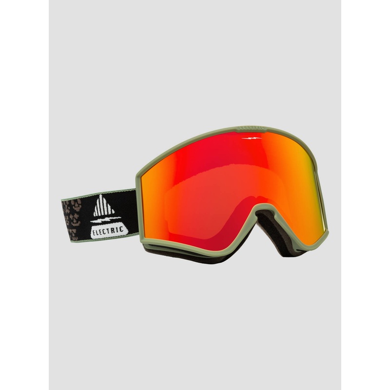EK1 Drama Moss Black+Bonus Lens Goggle–red chrome