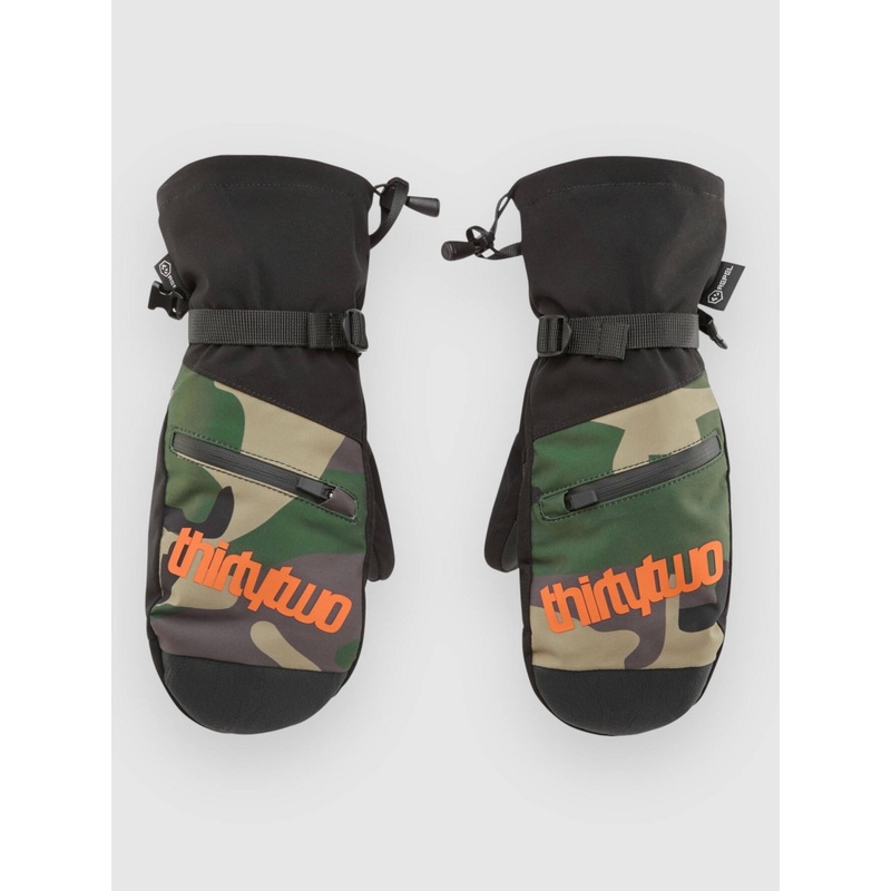 Youth Corp Kids Mittens–black/orange