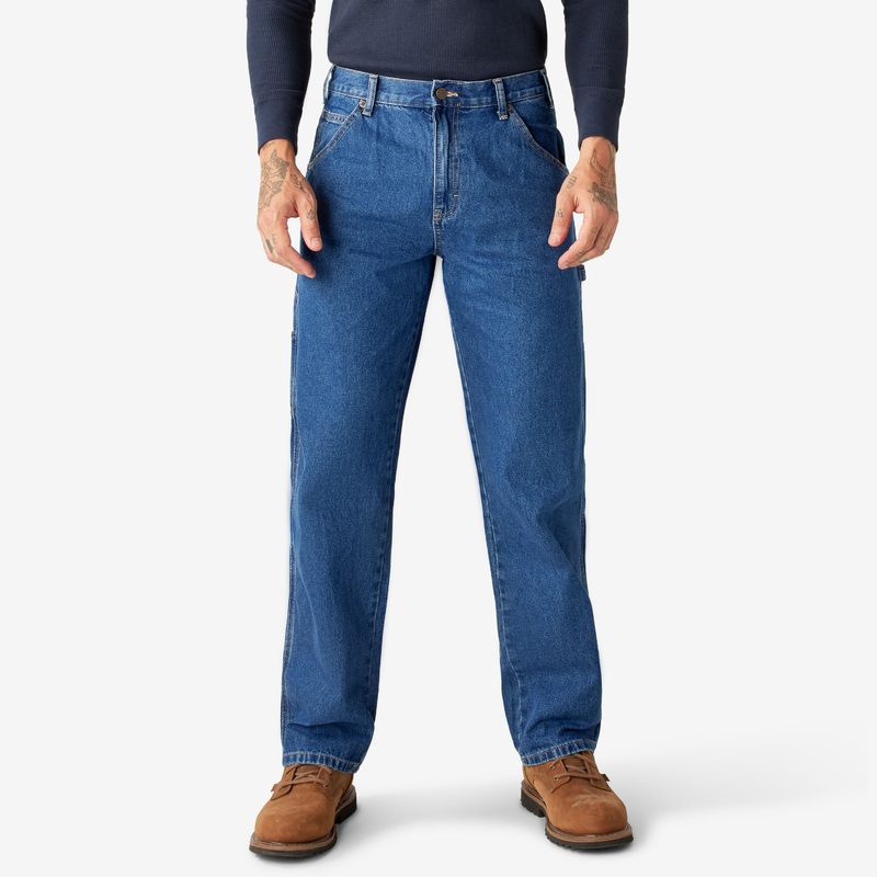 Dickies Relaxed Fit Carpenter Jean (Stonewash Indigo Blue)