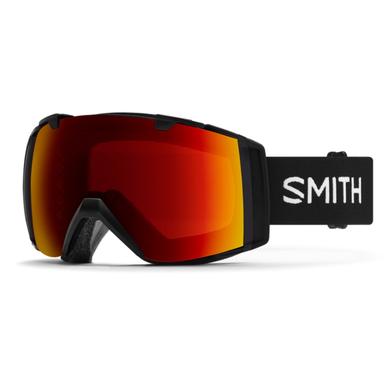 Smith I/O Snowboard Goggles Black + ChromaPop Sun Red Mirror Lens